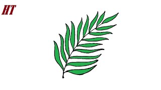 How to draw a fern leaf easy [upl. by Fidelas]