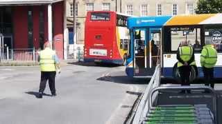 Banksmen Hard at Work at Lancaster Bus Station [upl. by Ltney]