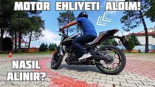 Motorsiklet Ehliyeti Aldım  A Sınıfı Ehliyet Nasıl Alınır  Tüm Aşamalar Sınav ve Parkur [upl. by Missie19]