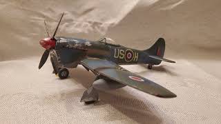 British Hawker Tempest Aircraft Eduard 148 scale Build Video [upl. by Allys877]