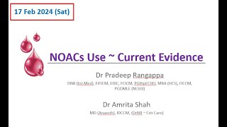 NOACs Newer Oral Anticoagulants Use  evidence [upl. by Gillie8]