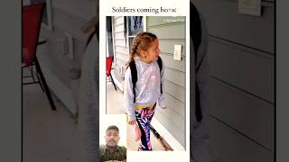 Soldiers coming home reaction shortsshortsvideohappy90skidsfoodstorebe8me [upl. by Beare]