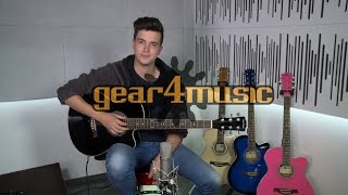 Single Cutaway Electro Acoustic Guitar by Gear4music [upl. by Blunt947]