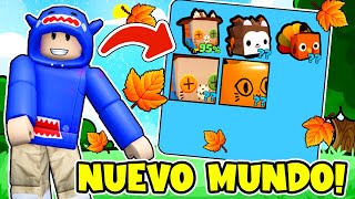 NUEVO MUNDO de OTOÑO y MASCOTAS HUGE NUEVAS en PET SIMULATOR X  Roblox [upl. by Kilan]