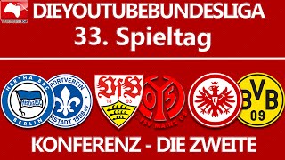 YTBUNDESLIGA SPORTSCHAU I Konferenz  Die Zweite I 33 Spieltag [upl. by Stila]