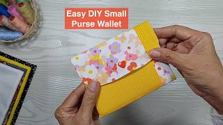 Easy DIY Small Coin Purse Wallet  Cute Coin Pouch Wallet  Card Holder Wallet  Sewing Tutorial [upl. by Geerts]