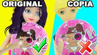 LOL Under Wraps FALSA vs ORIGINAL  Marinette y Adrien descubren una LOL Falsa [upl. by Eniledgam]