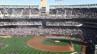 2009 MLB Padres opening day  FA18 Super Hornet Flyby [upl. by Tnomed74]