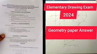 Elementary Drawing Exam Geometry Solved Question paper 2024  Ashwin3darts [upl. by Lay228]