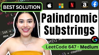 Palindromic Substrings LeetCode 647  Python leetcode palindromicsubstrings blind75 [upl. by Olwen337]