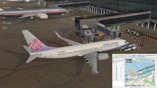 【XPlane 11】中華航空 固定航班 香港飛桃園 [upl. by Ibmat]