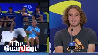 Stefanos Tsitsipas hurts father with racket swipe in ATP Cup meltdown [upl. by Annoyik918]