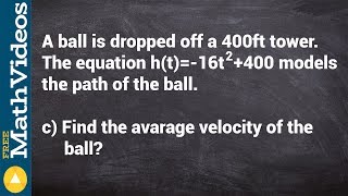 How to find the average velocity of a ball falling [upl. by Anyat]