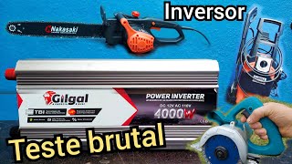 teste inversor GILGAL 12v para 110v lançamento [upl. by Eidnew]