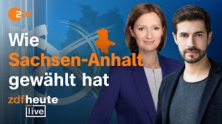 Wahl in SachsenAnhalt  ZDFheute live [upl. by Moreen]