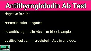 Anti Thyroglobulin Antibody Test  Thyroglobulin Test [upl. by Blynn747]