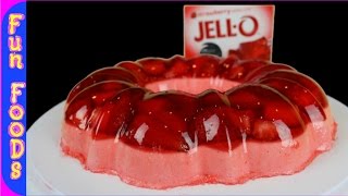 Strawberry Mousse Jello Dessert  Low Calorie Dessert [upl. by Nahtaj]