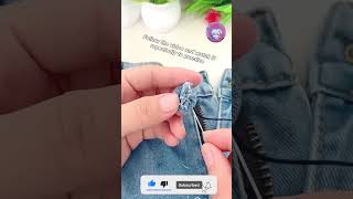 How to Quickly and Easily Repair or Replace a Lost Button on Jeans 1 Shorts [upl. by Ri]