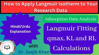 Adsorption Data Analysis How to Fit Langmuir Isotherm to Experimental Data Explained in HindiUrdu [upl. by Yde]