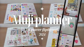 muji vertical planner flipthrough 1st quarter 2024 [upl. by Whitehurst846]