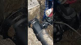 HDPE pipe welding underground portable water system Goodtools and machinery make work more faster [upl. by Orwin]