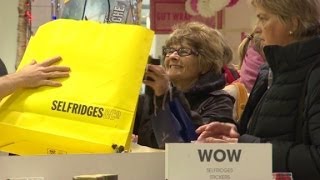 Selfridges ready for retail rush [upl. by Cirdla]