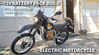 72v  48aH EBike Battery Pack Build w Tesla 18650 Liion Cells Electric Motorcycle Conversion [upl. by Swisher]