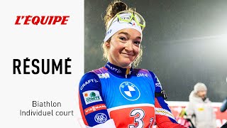 Biathlon  Lou Jeanmonnot frappe fort dentrée en remportant lindividuel de Kontiolahti  le résumé [upl. by Alyce]