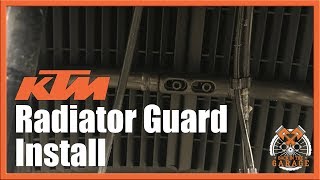 KTM Radiator Guard Install 1090 1190 1290 Super Adventure  Back in the Garage [upl. by Germann]