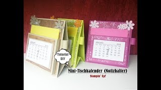 MiniTischkalender  Notizhalter  Stampin Up  Tutorial  DIY [upl. by Othilie]