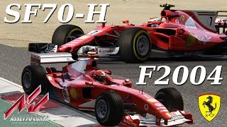 Assetto Corsa  Ferrari F2004 vs SF70H [upl. by Rawden]