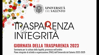 Giornata della trasparenza 2023 20231213 [upl. by Runkel]