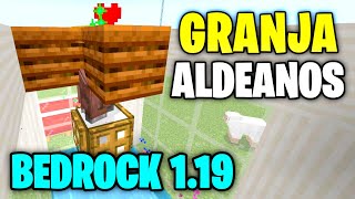 GRANJA de ALDEANOS INFINITA para Minecraft Bedrock 119 [upl. by Serg]