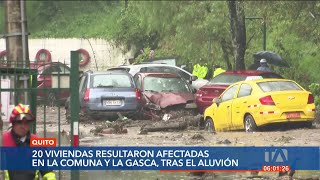 20 fueron las viviendas afectadas tras en aluvión el La Comuna y La Gasca [upl. by Nessaj]