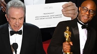 Epic Oscars Fail  Warren Beatty and Faye Read Wrong Best Picture Winner La La Land vs Moonlight [upl. by Bainbridge]