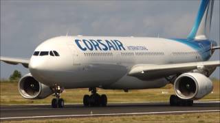 Corsair Airbus 330 landing Mayotte airport [upl. by Atcliffe]