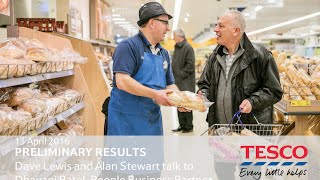 Tesco Preliminary Results 20152016  Interview with CEO Dave Lewis and CFO Alan Stewart [upl. by Connell497]