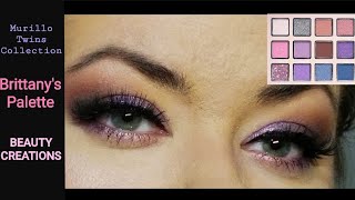 Warm Purple Eye Look  BEAUTY CREATIONS x Murillo Twins  Brittanys Palette [upl. by Alaekim]