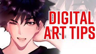 5 Digital Art Tips FOR BEGINNERS 2021 [upl. by Hachmann]