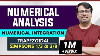 Numerical Integration  Trapezoidal Rule Simpsons 13 amp 38 Rule [upl. by Nnylirej]