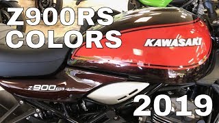 New 2019 Kawasaki Z900RS Color Options  ABS amp Cafe Models  Colour Range  Colors Review [upl. by Akimahc]