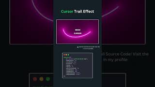 ✨ Stunning Cursor Trail Effect  New Interactive Design 🎨shorts shortvideo animation coding [upl. by Myles]