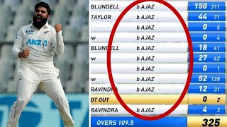 Ajaz Patel 10 Wickets  Ajaz Patel bowling vs India  Ajaz Patel 10 Wickets Today shorts cricket [upl. by Carrew452]