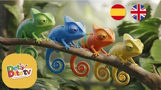 ¡Aprende Colores en Español e Inglés con los Camaleones 🌈🦎 Canción Infantil Divertida [upl. by Neivad]