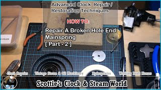 How to repair a damaged Ansonia barrel mainspring  Part 2 americanclockrepairs AnsoniaClocks [upl. by Naujd]