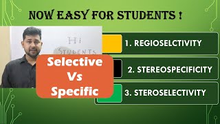 Regioselectivity Stereospecificity and Stereoselectivity  Chemistry In English [upl. by Newnorb]