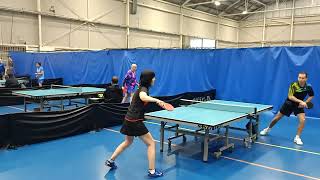 2024 NSW veterans table tennis div 2 Pavol Salanci vs Yoko Johnston set 2 [upl. by Eanal]