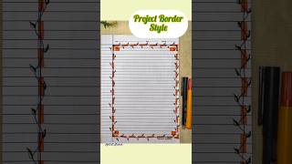 Project Border Idea 💯📚 art school project assignment cover borderdesign shorts youtubeshorts [upl. by Hnoj]