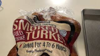 Kirkland Smoked Turkey Cooking amp Review 329 LB  Turkey From Costco  Smoked Turkey Review [upl. by Ayinat]