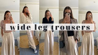 Styling WIDE LEG TROUSERS multiple ways [upl. by Lanevuj]